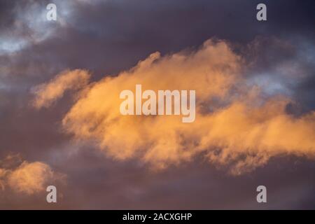 Sunset and clouds, Reykjavik, Iceland Stock Photo