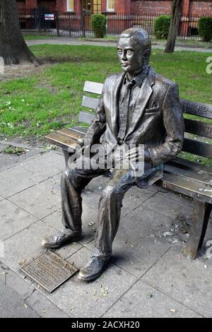 Statue of Alan Turing (1912-1954), British mathematician and computational scientist. He is best known for his work in developing computational theory Stock Photo
