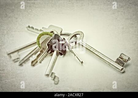 Key ring with superimposed texture Stock Photo