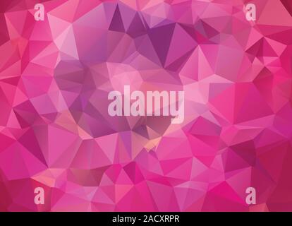 Geometric background of pink color made of polygons. Stock Vector