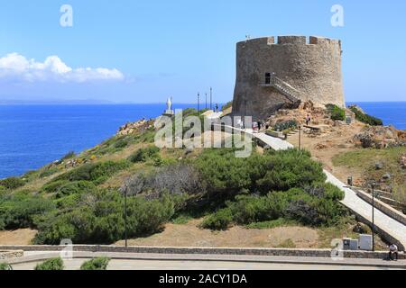 Spanish Tower auf Sardinien in Santa Teresa di Gallura Stock Photo