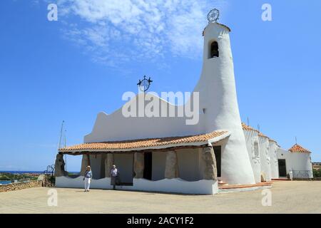 Church Stella Maris in the resort Porto Cervo on the Costa Smeralda Stock Photo