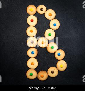 Homemade child cookies - B letter of the alphabet Stock Photo