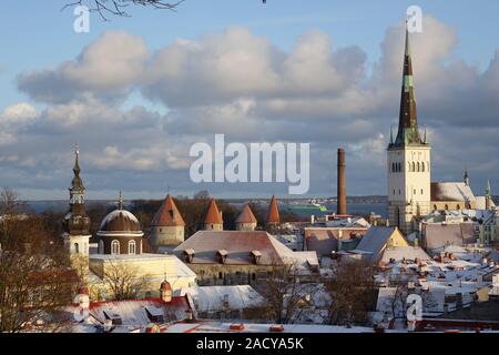 old Tallinn on a winter day Stock Photo