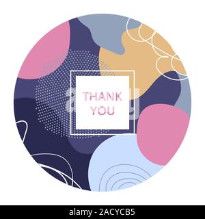 Thank you social media creative banner template Stock Vector