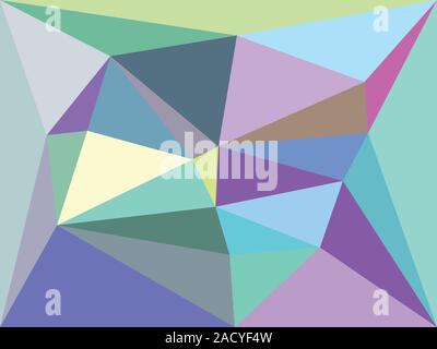 Trendy stylized iridescent polygons, abstract holographic background. Stock Vector