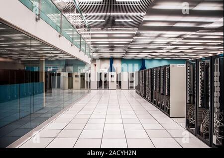 Editorial use only. This image may not be used to state or imply endorsement by CERN of any product, activity or service CERN Computer Centre. This co Stock Photo