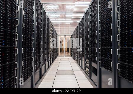 Editorial use only. This image may not be used to state or imply endorsement by CERN of any product, activity or service CERN Computer Centre. This co Stock Photo