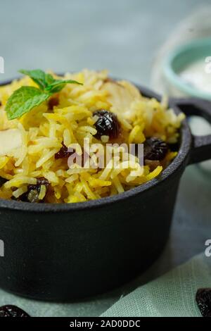 Cranberry Rice Pilaf /Persian Jewled rice Stock Photo