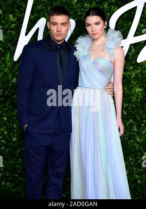 Liam Payne, Maya Henry attending the Fashion Awards 2019 at the Royal Albert Hall, Kensington Gore, London. PA Photo. Picture date: Monday December 2, 2019. See PA story SHOWBIZ Fashion. Photo credit should read: Ian West/PA Wire Stock Photo