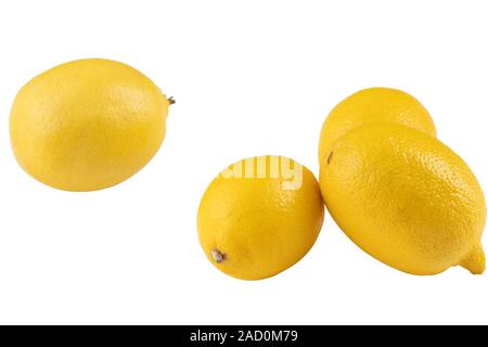 High-quality photo ripe lemons isolated on a white background Stock Photo