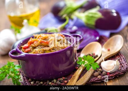 eggplant puree Stock Photo