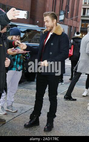 New York, NY, USA. 03rd Dec, 2019. Derek Hough at Build Series promoting the new NBC series, Holiday With The Houghs on December 03, 2019 in New York City. Credit: Rw/Media Punch/Alamy Live News Stock Photo