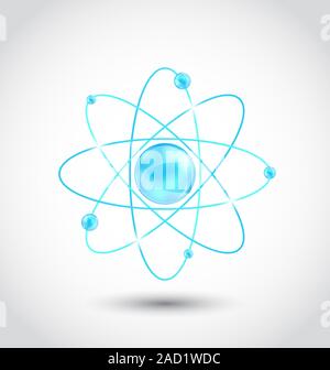 Atom symbol isolated on white background Stock Photo