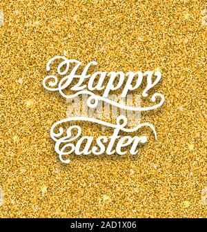 Abstract Easter Card with Hand Written Phrase Stock Photo