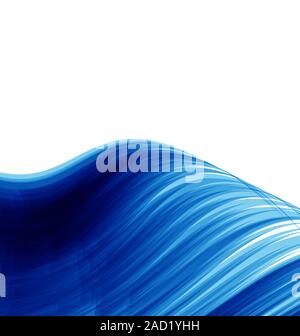 Blue abstract wave techno background Stock Photo