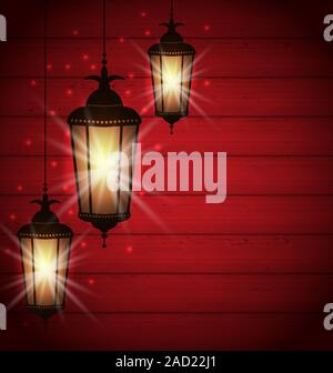 Arabic lamps for holy month of muslim community Stock Photo