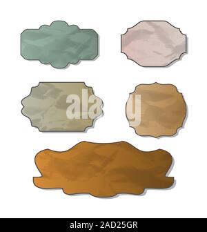 Collection of various crumpled pieces of paper Stock Photo