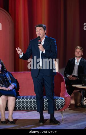Matteo Renzi and Teresa Bellanova attendsa at Maurizio Costanzo Show Stock Photo
