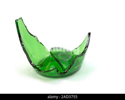 Glass shards in front of white background Stock Photo - Alamy