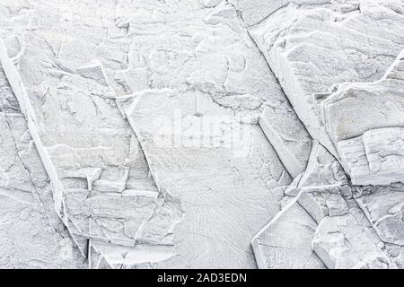 Hoar frost covered rocks, Lake Tornetraesk, Lapland, Sweden Stock Photo