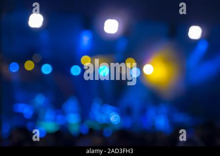 Defocused entertainment concert bokeh lighting on stage Stock Photo