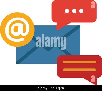 Email Marketing icon set. Four elements in diferent styles from online marketing icons collection. Creative email marketing icons filled, outline Stock Vector