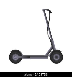 Electric kick scooter illustration. Personal transport concept. Stock Vector