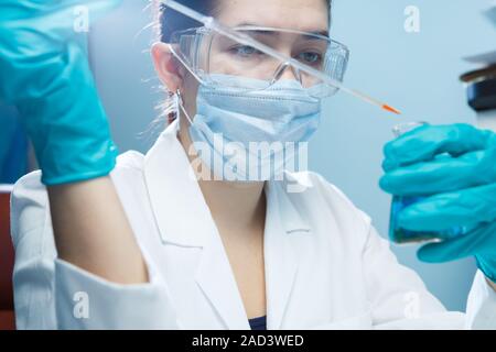 Lab technician in chemical laboratory Stock Photo