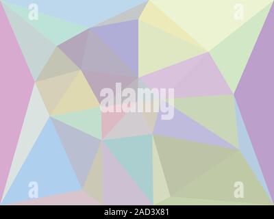 Trendy stylized iridescent polygons, abstract holographic background. Stock Vector