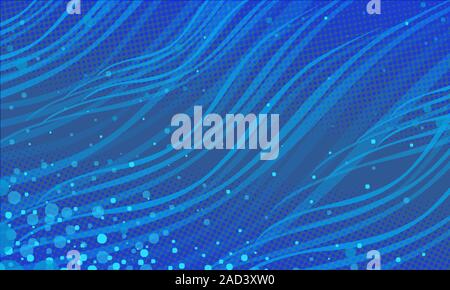 Blue sea wave abstract background Stock Vector