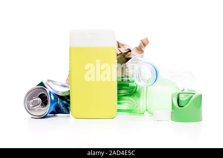 Photography of used plastic bottles Stock Photo