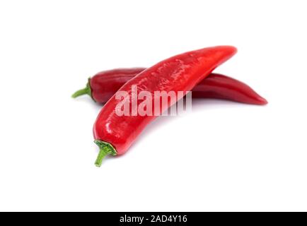 Red Pepper, Chili Pepper isolated on white Background Stock Photo