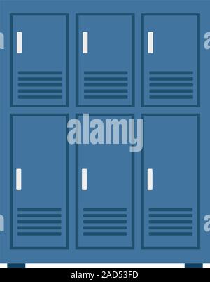 lockers row icon, flat design Stock Vector