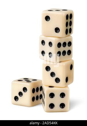 Stack of gaming dice Stock Photo