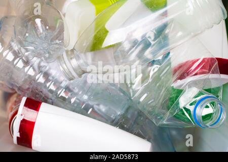 Picture of utilized PET bottles Stock Photo