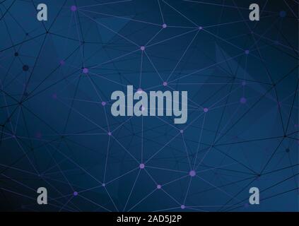 High-tech Polygonal Network Connectivity Geometric Abstract Vector Illustration Stock Vector