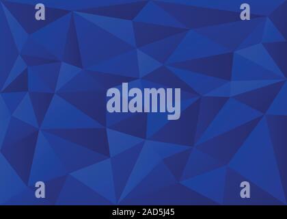 Deep Blue 3D Polygon Geometric Triangles Background Vector Illustration Stock Vector