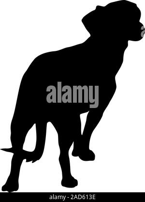 Toy Fox terrierdog silhouette on a white background. Stock Vector
