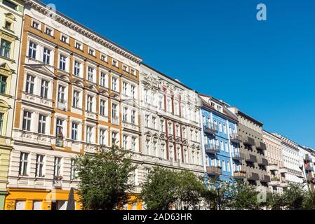 Renovated old apartment buildings at the Prenzlauer Berg district in Berlin