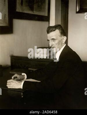 Nikola Tesla (1856-1943), Serb-US physicist and electrical engineer. Tesla was educated at Graz and Prague, but in 1884 he emigrated to the USA. For a Stock Photo