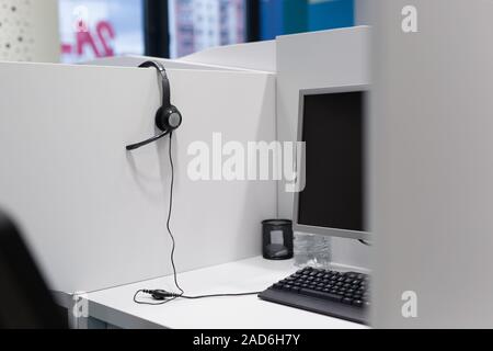 empty call center office Stock Photo