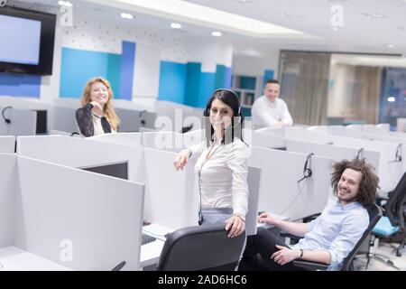 Call center operators Stock Photo