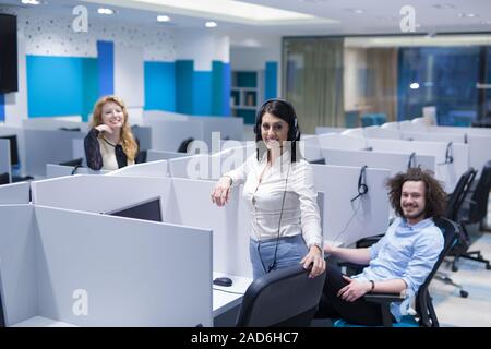 Call center operators Stock Photo