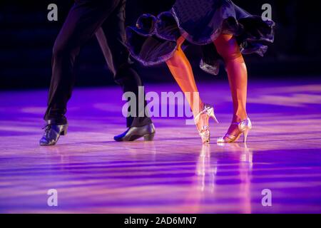 Woman and man dancer latino international dancing Stock Photo