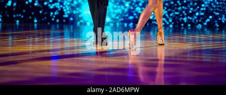 Woman and man dancer latino international dancing Stock Photo