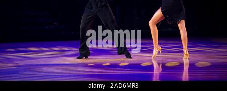 woman and man dancer latino international dancing Stock Photo