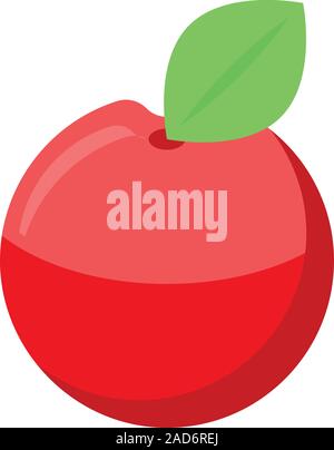 Red apple icon, isometric style Stock Vector