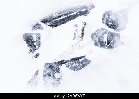 Ice structures, Vistasdalen, Lapland, Sweden Stock Photo