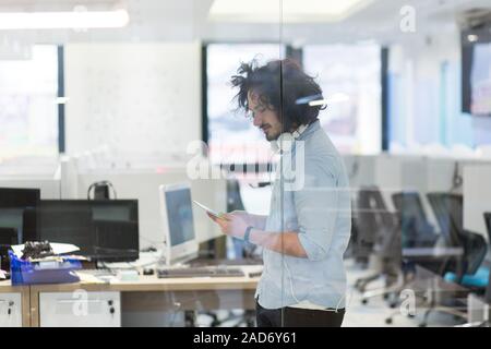 Businessman using tablet computer Stock Photo